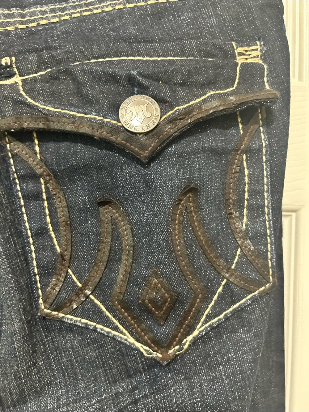 Vintage MEK Denim St Petersburg Boot Cut Jeans Men's Blue 32x32 - Picture 4 of 7